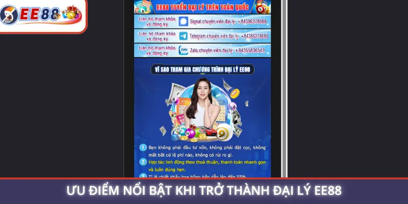 Ưu điểm nổi bật khi trở thành đại lý EE88